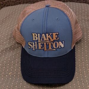 Blake shelton Blue and Tan Mesh Hat